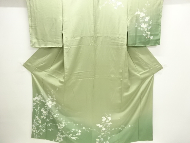 JAPANESE KIMONO / UNUSED HOMONGI / SILK / HAND PAINTED YUZEN / KIKU